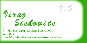 virag siskovits business card