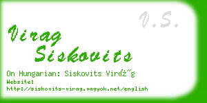 virag siskovits business card